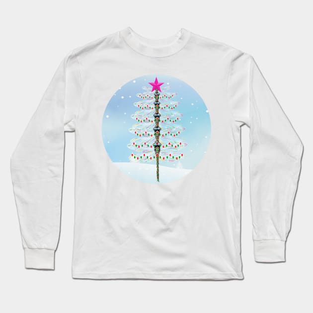 A Merry Dragonfly Christmas Long Sleeve T-Shirt by StuffWeMade